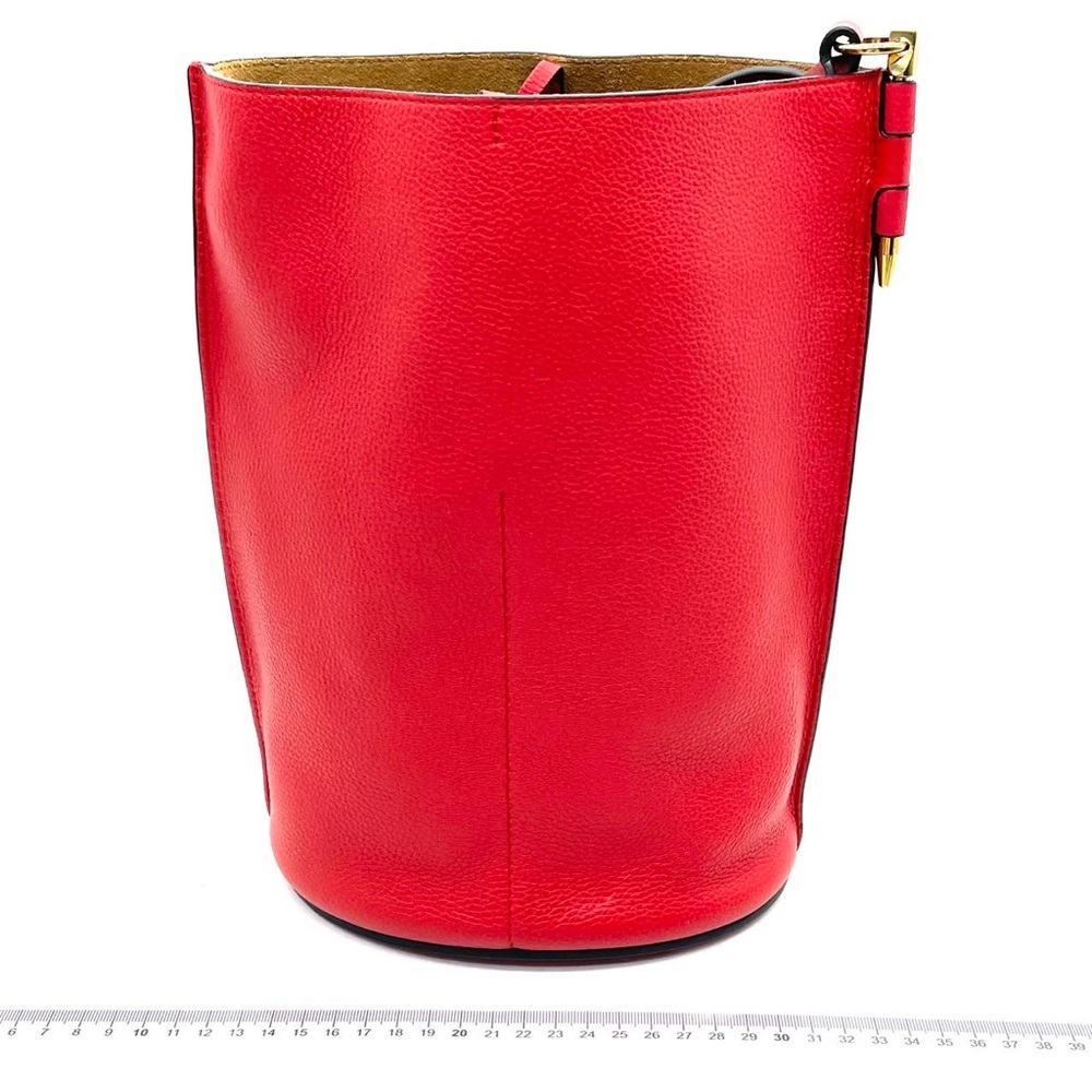 Auth Loewe Gate Bucket Bag – Raspberry Red – Small - Picture 3 of 15